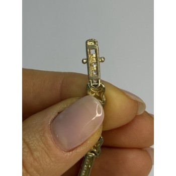 Elegant 925 Sterling Silver CZ Bracelet Length 7.5 Inch