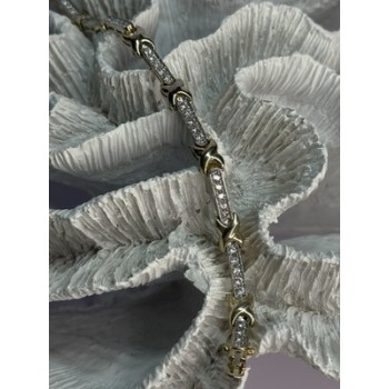 Elegant 925 Sterling Silver CZ Bracelet Length 7.5 Inch