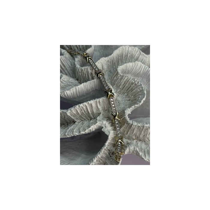 Elegant 925 Sterling Silver CZ Bracelet Length 7.5 Inch