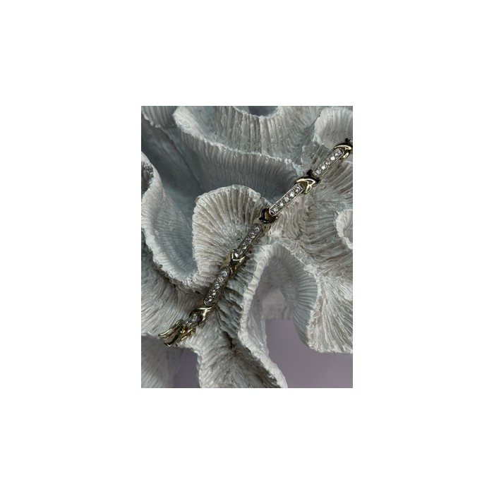 Elegant 925 Sterling Silver CZ Bracelet Length 7.5 Inch