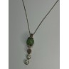 925 Sterling Silver Jadeite Necklace Length 18 Inch