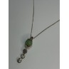 925 Sterling Silver Jadeite Necklace Length 18 Inch