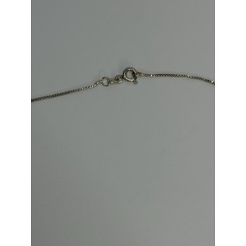 925 Sterling Silver Jadeite Necklace Length 18 Inch