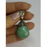 Vintage 925 Sterling Silver Malachite Pendant Length 2 Inch