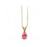14 K YELLOW GOLD MORGANITE CHAIN WITH PENDANT