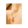 14 K YELLOW GOLD MORGANITE CHAIN WITH PENDANT