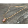 14 K YELLOW GOLD MORGANITE CHAIN WITH PENDANT