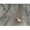 14 K YELLOW GOLD MORGANITE CHAIN WITH PENDANT