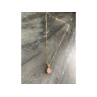 14 K YELLOW GOLD MORGANITE CHAIN WITH PENDANT