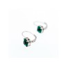925 Sterling Silver Emerald Classic Earrings