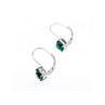 925 Sterling Silver Emerald Classic Earrings