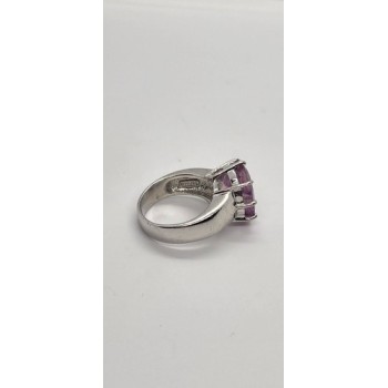 925 Sterling Silver Amethyst Ring Size 7