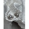 925 STERLING SILVER PEARL CROWN EARRINGS LENGTH 0.5 INCH