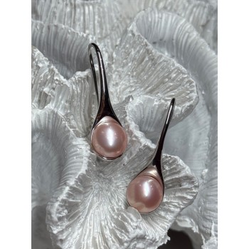 925 STERLING SILVER PEARL EARRINGS LENGTH 1.2 INCH