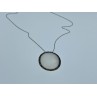 925 Sterling Silver Mother Of Pearl & Marcasites Chain With Pendant