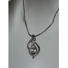 925 Sterling Silver White Sapphire Necklace Length 21/19 Inch