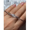 925 Sterling Silver CZ Bracelet Slider
