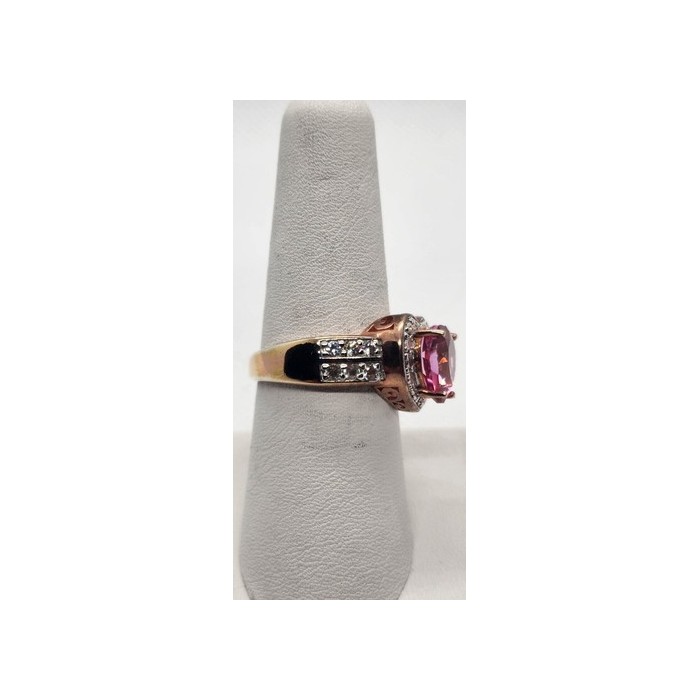 925 Sterling Silver Topaz Ring Size 8