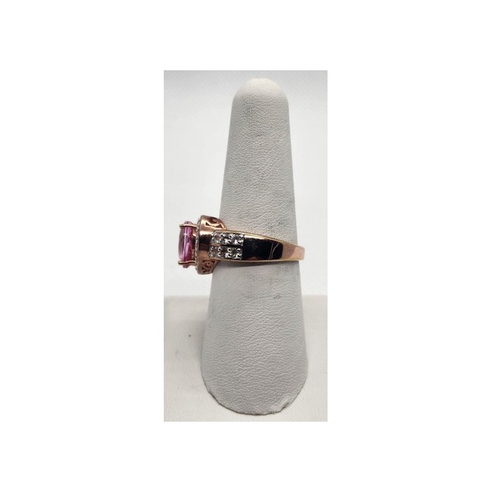 925 Sterling Silver Topaz Ring Size 8