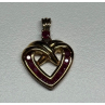 925 Sterling Silver Gold Plated Spinel Heart Pendant