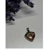 925 Sterling Silver Gold Plated Spinel Heart Pendant