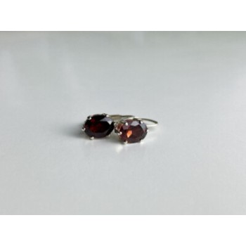 925 Sterling Silver Garnet Earrings