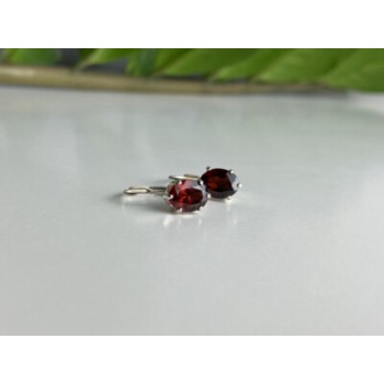 925 Sterling Silver Garnet Earrings