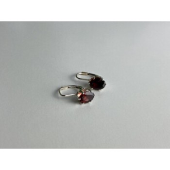 925 Sterling Silver Garnet Earrings
