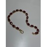 925 Sterling Silver Gold Plated Ruby Bracelet Length 7 Inch