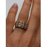 925 Sterling Silver Gold Plated Morganite Ring Size 6.5