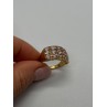925 Sterling Silver Gold Plated Morganite Ring Size 6.5