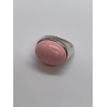925 Sterling Silver & Pink Agate Ring Size 7.5