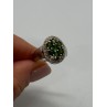 925 Sterling Silver Emerald Ring Size 6