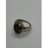 925 Sterling Silver Emerald Ring Size 6