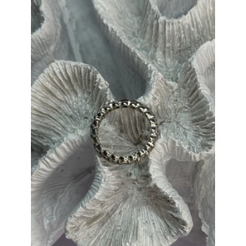 925 Sterling Silver CZ & Ruby Ring Size 7