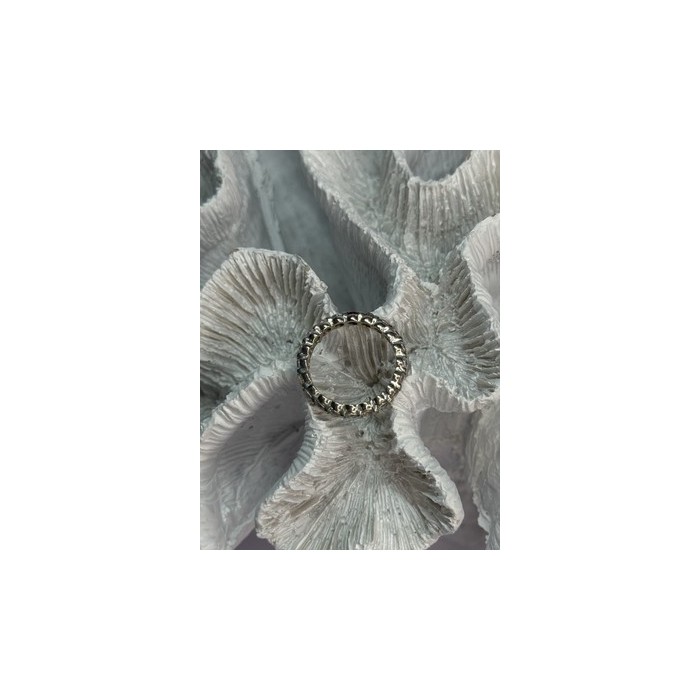 925 Sterling Silver CZ & Ruby Ring Size 7