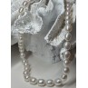 925 STERLING SILVER FRESHWATER PEARLS NECKLACE LENGTH 18 INCH