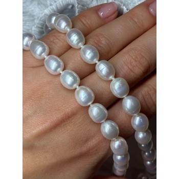 925 STERLING SILVER FRESHWATER PEARLS NECKLACE LENGTH 18 INCH