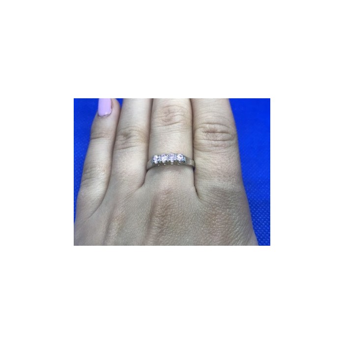 925 Sterling Silver Pink Quartz Ring Size 8