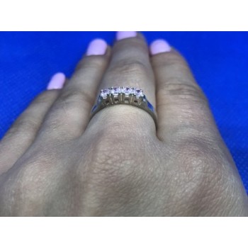 925 Sterling Silver Pink Quartz Ring Size 8