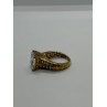 925 Sterling Silver Gold Plated CZ Ring Size 4.5