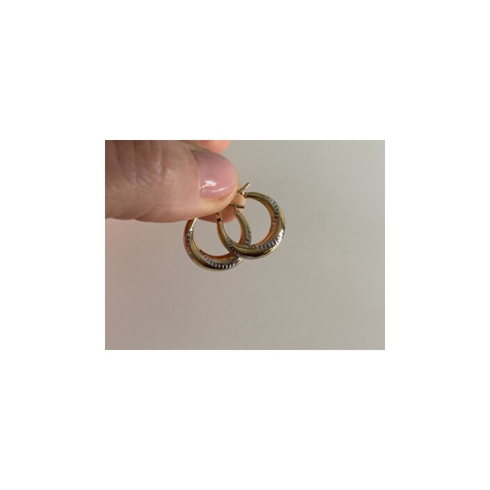 925 STERLING SILVER GOLD PLATED (10K)  EARRINGS