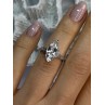 Beautiful 925 Sterling Silver CZ Ring Size 6