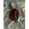 Vintage 925 Sterling Silver Carnelian Ring Size 6