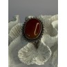 Vintage 925 Sterling Silver Carnelian Ring Size 6