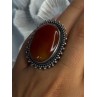 Vintage 925 Sterling Silver Carnelian Ring Size 6