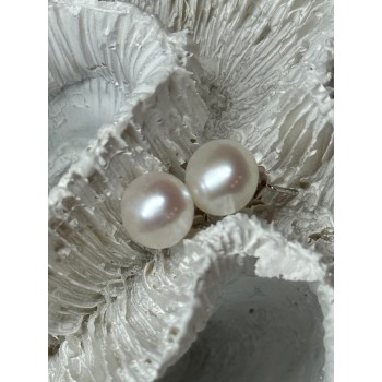 925 STERLING SILVER FRESH WATER PEARL EARRINGS LENGTH 0.35 Inch