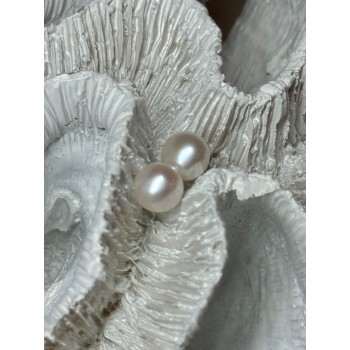 925 STERLING SILVER FRESH WATER PEARL EARRINGS LENGTH 0.35 Inch
