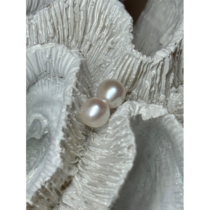 925 STERLING SILVER FRESH WATER PEARL EARRINGS LENGTH 0.35 Inch