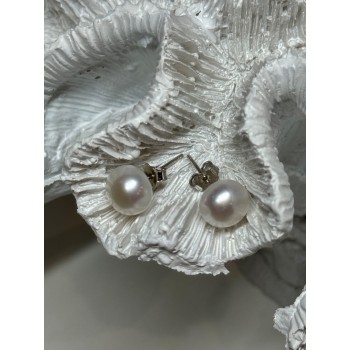 925 STERLING SILVER FRESH WATER PEARL EARRINGS LENGTH 0.35 Inch